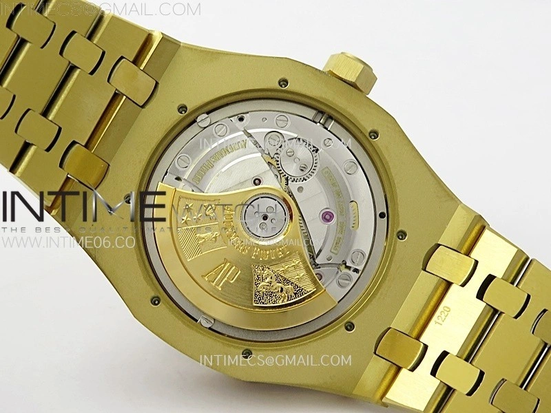 Royal Oak 37mm 15450 YG IPF 1:1 Best Edition Blue Dial on YG Bracelet SA3120 Super Clone