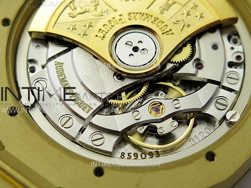 Royal Oak 37mm 15450 YG IPF 1:1 Best Edition Blue Dial on YG Bracelet SA3120 Super Clone
