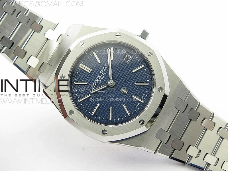 Royal Oak 39mm 16202 50th SS ZF 1:1 Best Edition Blue Textured Dial on SS Bracelet A7121