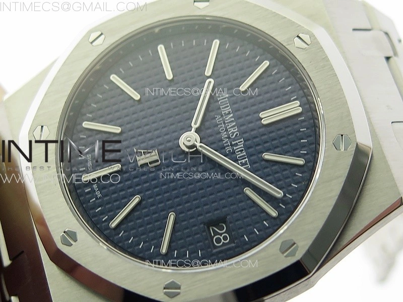 Royal Oak 39mm 16202 50th SS ZF 1:1 Best Edition Blue Textured Dial on SS Bracelet A7121
