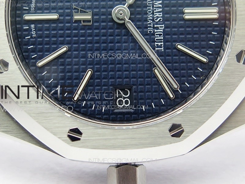 Royal Oak 39mm 16202 50th SS ZF 1:1 Best Edition Blue Textured Dial on SS Bracelet A7121