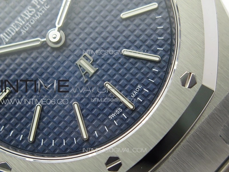 Royal Oak 39mm 16202 50th SS ZF 1:1 Best Edition Blue Textured Dial on SS Bracelet A7121