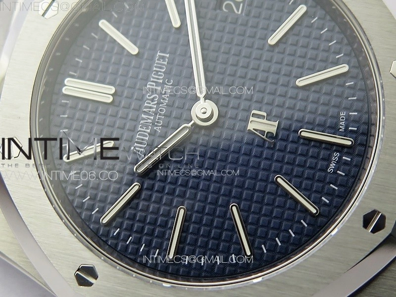 Royal Oak 39mm 16202 50th SS ZF 1:1 Best Edition Blue Textured Dial on SS Bracelet A7121