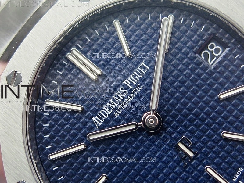 Royal Oak 39mm 16202 50th SS ZF 1:1 Best Edition Blue Textured Dial on SS Bracelet A7121