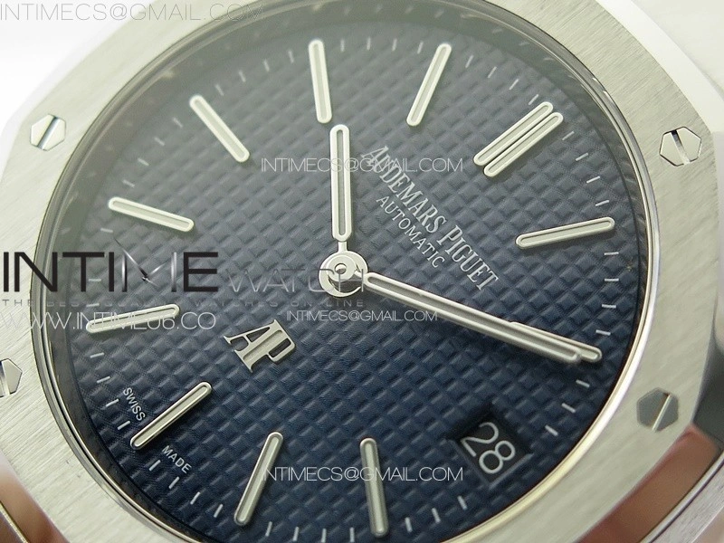 Royal Oak 39mm 16202 50th SS ZF 1:1 Best Edition Blue Textured Dial on SS Bracelet A7121