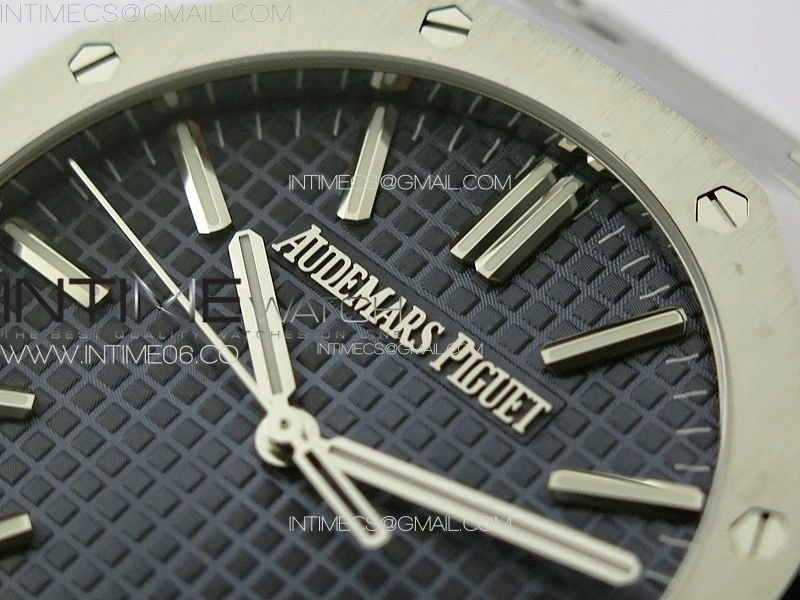 Royal Oak 41mm 15510 50th SS ZF 1:1 Best Edition Blue Textured Dial on SS Bracelet A4302