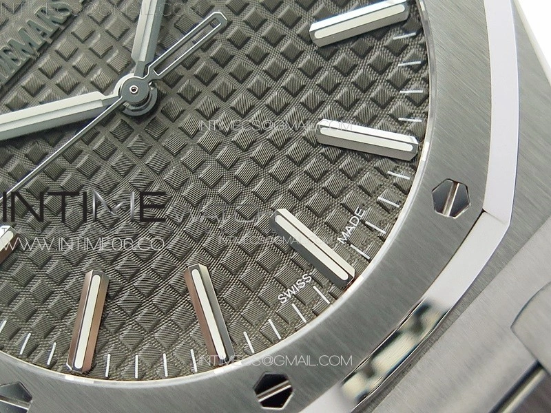 Royal Oak 41mm 15510 50th SS ZF 1:1 Best Edition Gray Textured Dial on SS Bracelet A4302