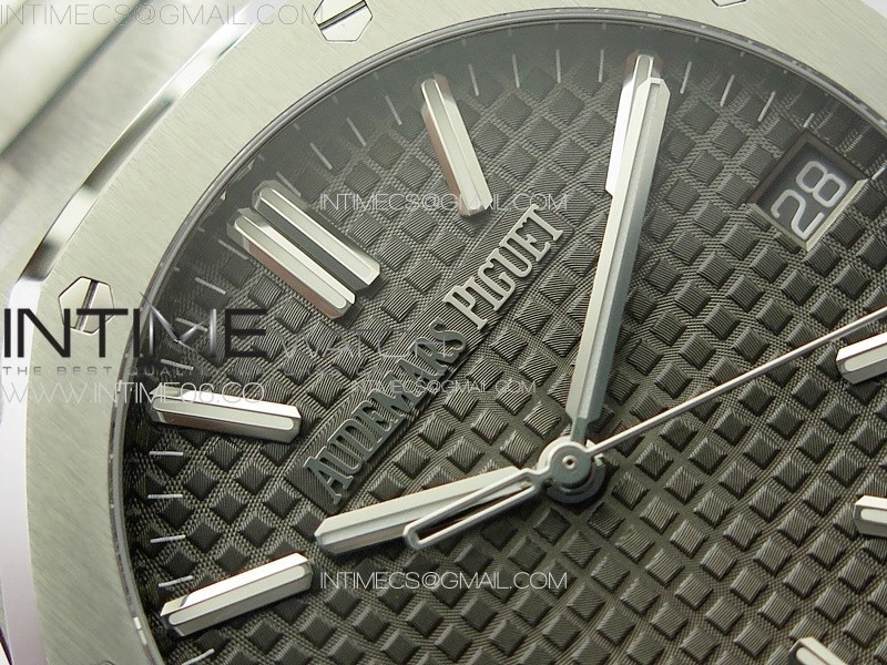 Royal Oak 41mm 15510 50th SS ZF 1:1 Best Edition Gray Textured Dial on SS Bracelet A4302