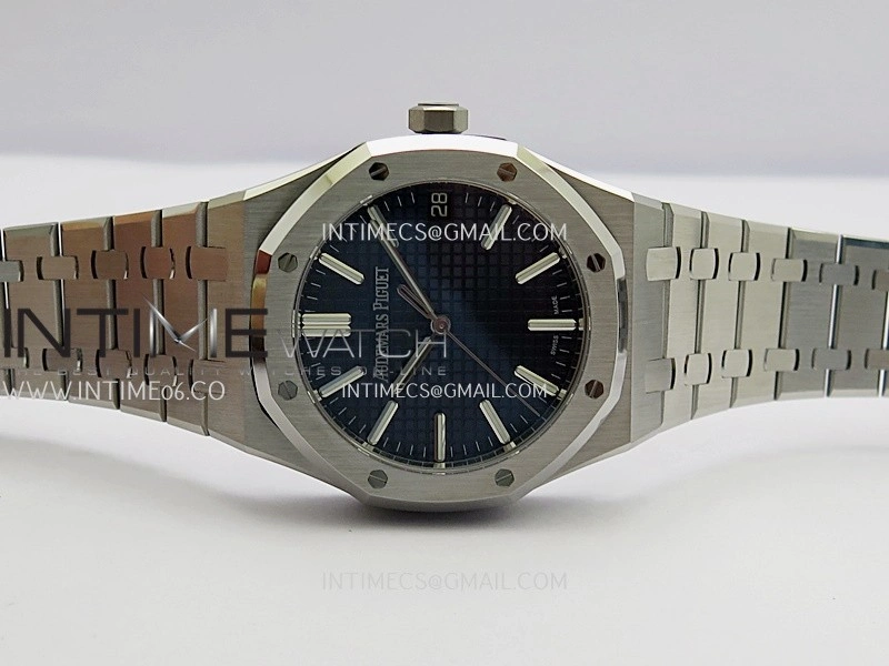 Royal Oak 41mm 15510 SS DDF 1:1 Best Edition Blue Dial On SS Bracelet DD4302 Super Clone