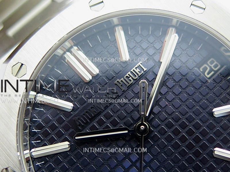 Royal Oak 41mm 15510 SS DDF 1:1 Best Edition Blue Dial On SS Bracelet DD4302 Super Clone