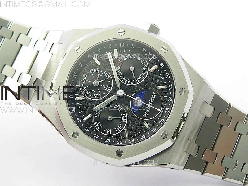 Royal Oak 41mm Complicated 26574 SS APSF1:1 Best Edition Black Dial on SS Bracelet A5134