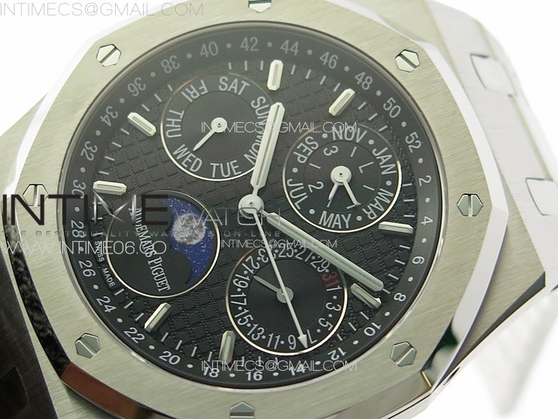 Royal Oak 41mm Complicated 26574 SS APSF1:1 Best Edition Black Dial on SS Bracelet A5134