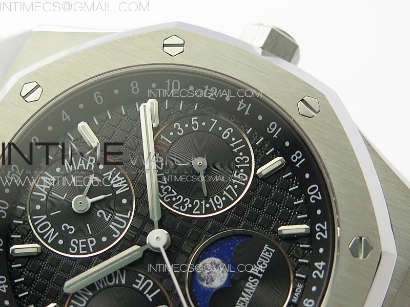 Royal Oak 41mm Complicated 26574 SS APSF1:1 Best Edition Black Dial on SS Bracelet A5134