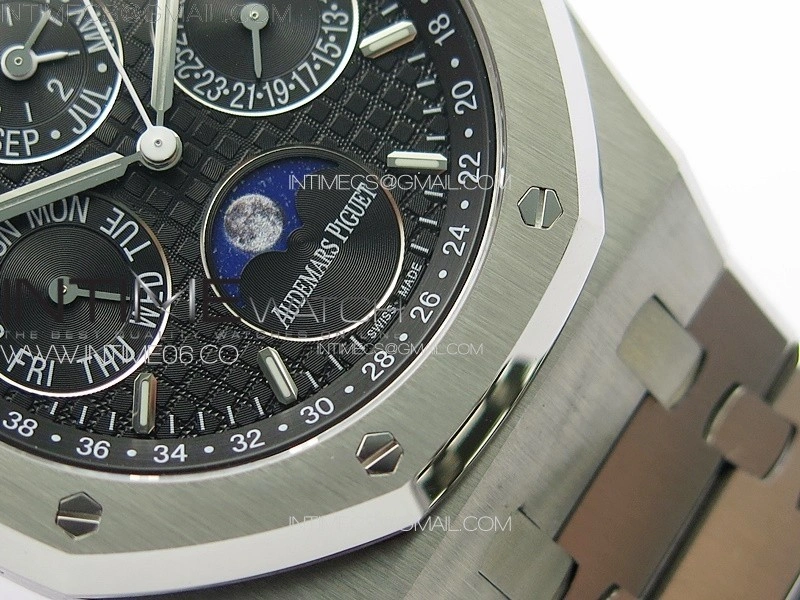 Royal Oak 41mm Complicated 26574 SS APSF1:1 Best Edition Black Dial on SS Bracelet A5134