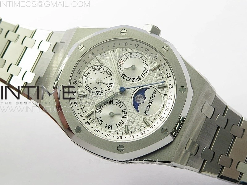 Royal Oak 41mm Complicated 26574 SS APSF1:1 Best Edition White Dial on SS Bracelet A5134