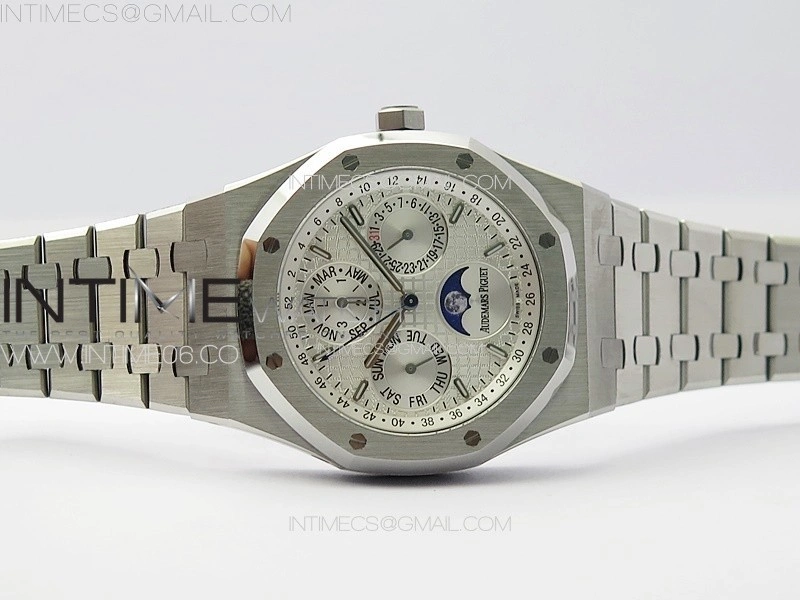 Royal Oak 41mm Complicated 26574 SS APSF1:1 Best Edition White Dial on SS Bracelet A5134