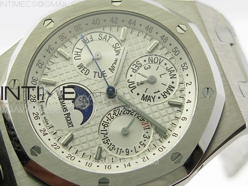 Royal Oak 41mm Complicated 26574 SS APSF1:1 Best Edition White Dial on SS Bracelet A5134