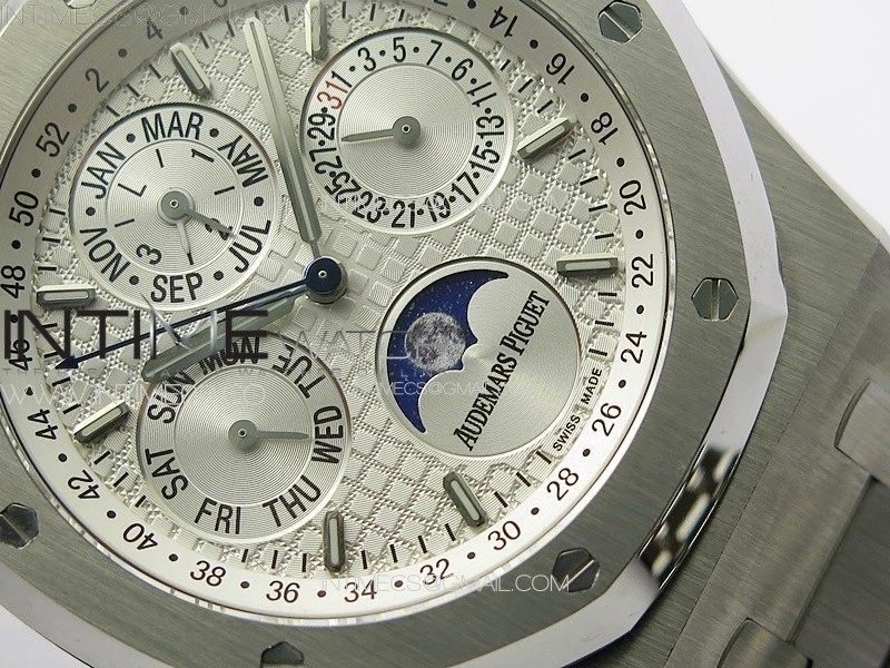 Royal Oak 41mm Complicated 26574 SS APSF1:1 Best Edition White Dial on SS Bracelet A5134