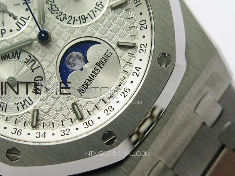 Royal Oak 41mm Complicated 26574 SS APSF1:1 Best Edition White Dial on SS Bracelet A5134