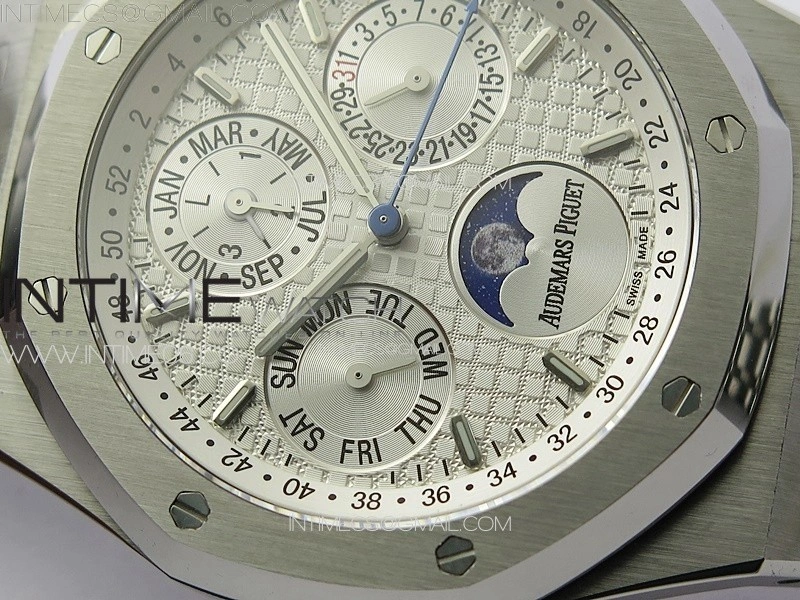 Royal Oak 41mm Complicated 26574 SS APSF1:1 Best Edition White Dial on SS Bracelet A5134