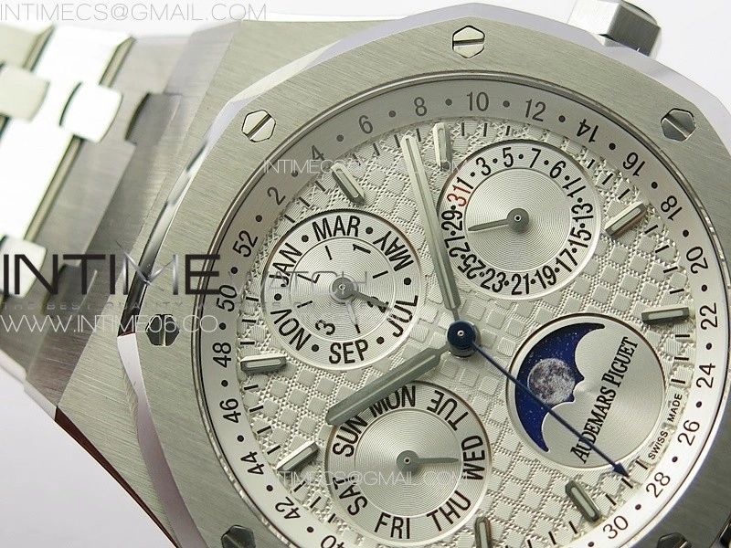 Royal Oak 41mm Complicated 26574 SS APSF1:1 Best Edition White Dial on SS Bracelet A5134