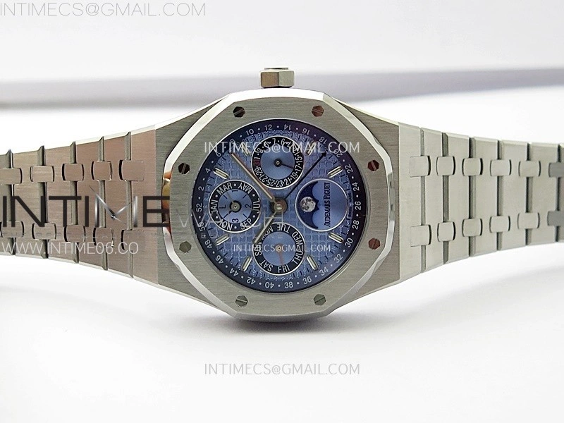 Royal Oak 41mm Complicated 26574 SS BBS Best Edition Ice Blue Dial on SS Bracelet A5134