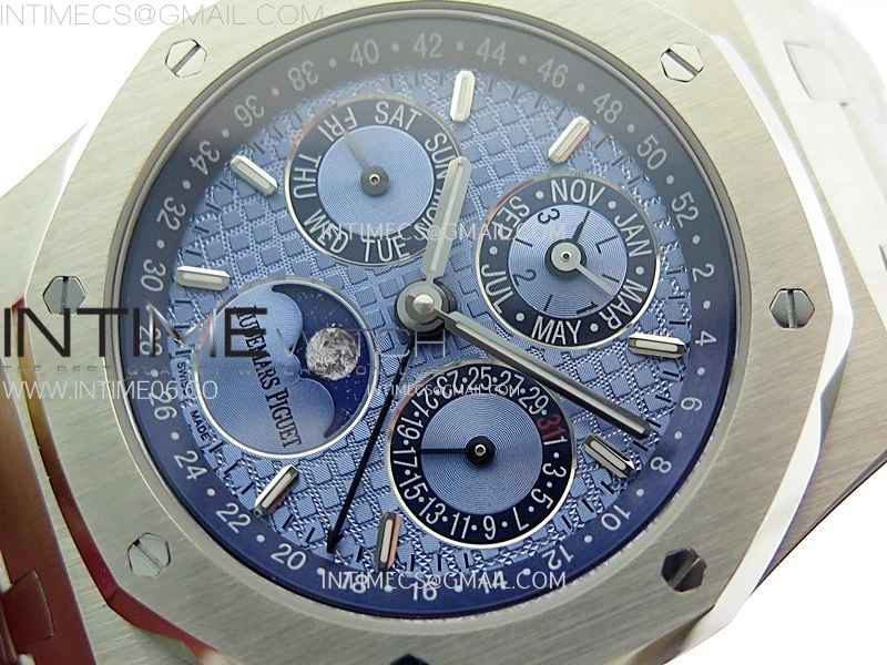 Royal Oak 41mm Complicated 26574 SS BBS Best Edition Ice Blue Dial on SS Bracelet A5134