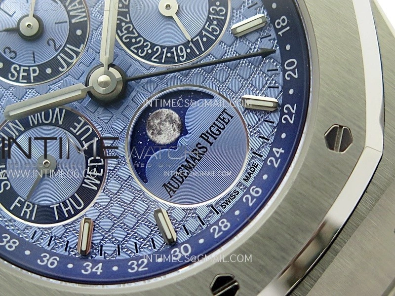 Royal Oak 41mm Complicated 26574 SS BBS Best Edition Ice Blue Dial on SS Bracelet A5134
