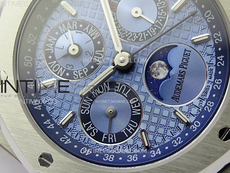 Royal Oak 41mm Complicated 26574 SS BBS Best Edition Ice Blue Dial on SS Bracelet A5134