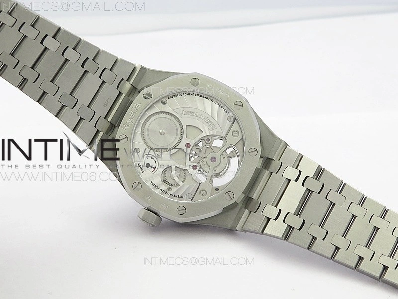 Royal Oak 41mm Tourbillon SS T Crystal Bezel BBS Best Edition Black Dial on SS Bracelet