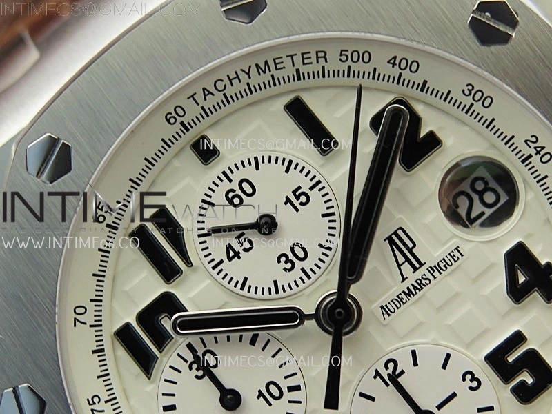 Royal Oak Offshore 42mm Safari TKF Best Edition White Dial on Brown Leather Strap A7750