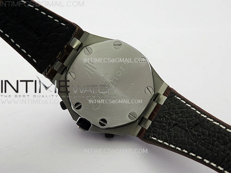 Royal Oak Offshore 42mm Safari TKF Best Edition White Dial on Brown Leather Strap A7750