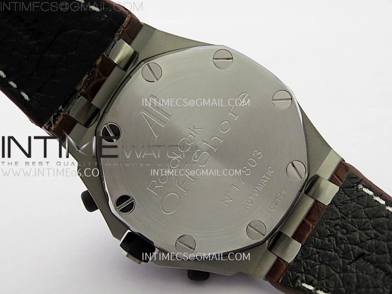 Royal Oak Offshore 42mm Safari TKF Best Edition White Dial on Brown Leather Strap A7750