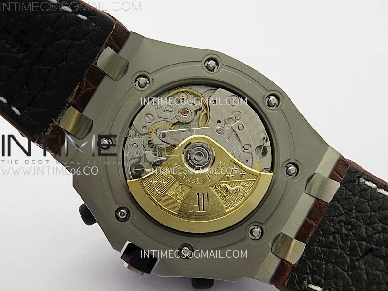 Royal Oak Offshore 42mm Safari TKF Best Edition White Dial on Brown Leather Strap A7750