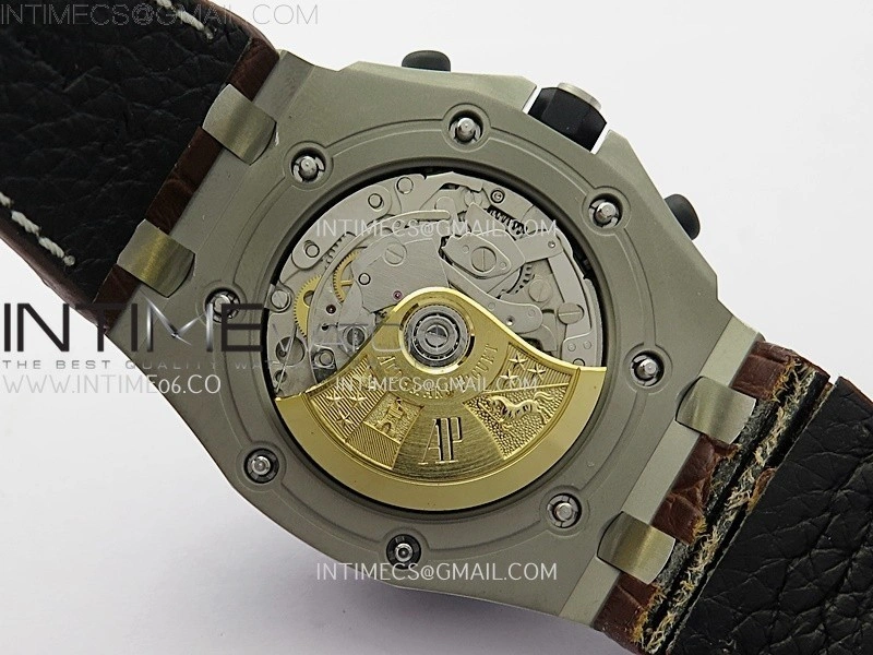 Royal Oak Offshore 42mm Safari TKF Best Edition White Dial on Brown Leather Strap A7750