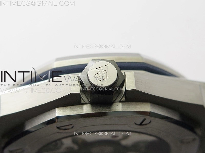 Royal Oak Offshore Diver 15720 IPF 1:1 Best Edition Blue Dial on Blue Rubber Strap A4308