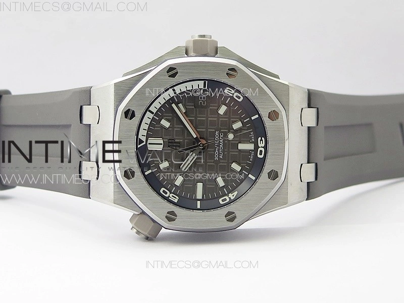 Royal Oak Offshore Diver 15720 IPF 1:1 Best Edition Gray Dial on Gray Rubber Strap A4308