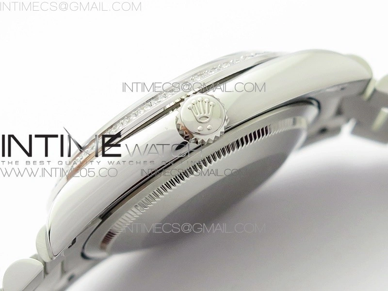 Day-Date 36 128239 SS Crystal BP Best Edition Black MOP Crystal Markers Dial on SS President Bracelet A2836