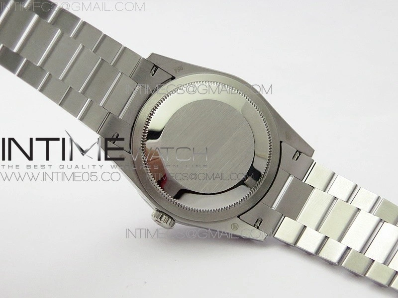 Day-Date 36 128239 SS Crystal BP Best Edition Black MOP Crystal Markers Dial on SS President Bracelet A2836