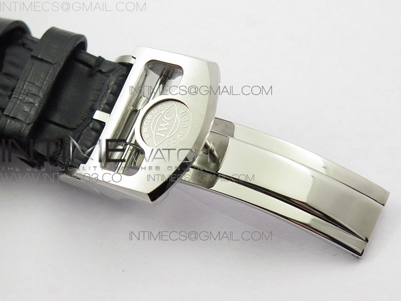 Portuguese Real PR Real Annual Calendar IW503502 AZF 1:1 Best Edition Blue Dial on Black Leather Strap A52850