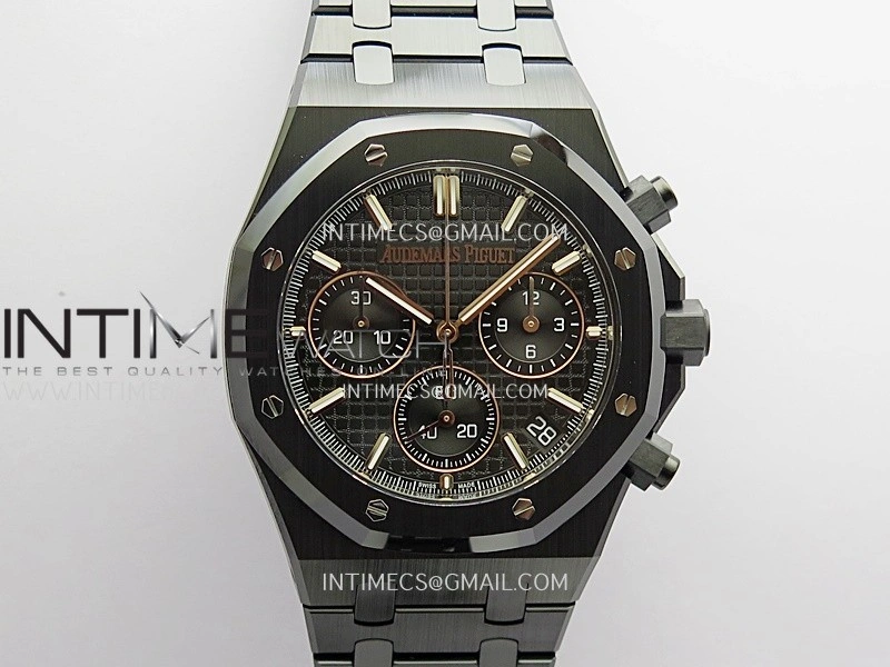 Royal Oak Chrono 26240 Real Ceramic DDF 1:1 Best Edition Black Dial On Ceramic Bracelet Super Clone DD4401