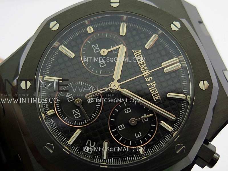 Royal Oak Chrono 26240 Real Ceramic DDF 1:1 Best Edition Black Dial On Ceramic Bracelet Super Clone DD4401