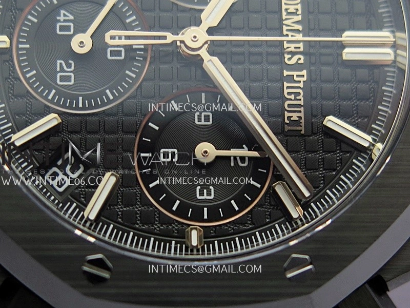 Royal Oak Chrono 26240 Real Ceramic DDF 1:1 Best Edition Black Dial On Ceramic Bracelet Super Clone DD4401