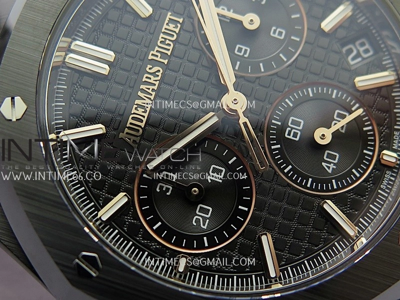 Royal Oak Chrono 26240 Real Ceramic DDF 1:1 Best Edition Black Dial On Ceramic Bracelet Super Clone DD4401