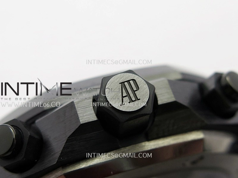 Royal Oak Chrono 26240 Real Ceramic DDF 1:1 Best Edition Black Dial On Ceramic Bracelet Super Clone DD4401