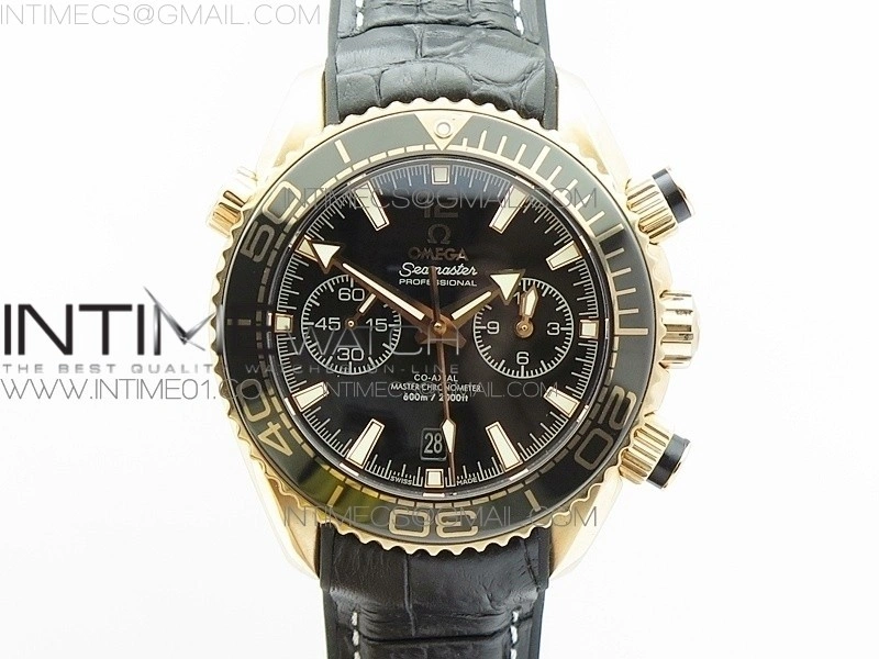 Seamaster Professional Chrono RG OM Best Edition Black Ceramic Black Dial on Black Gummy Strap A9300
