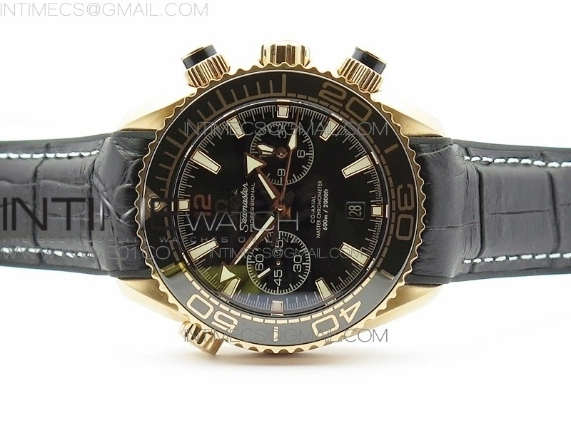 Seamaster Professional Chrono RG OM Best Edition Black Ceramic Black Dial on Black Gummy Strap A9300