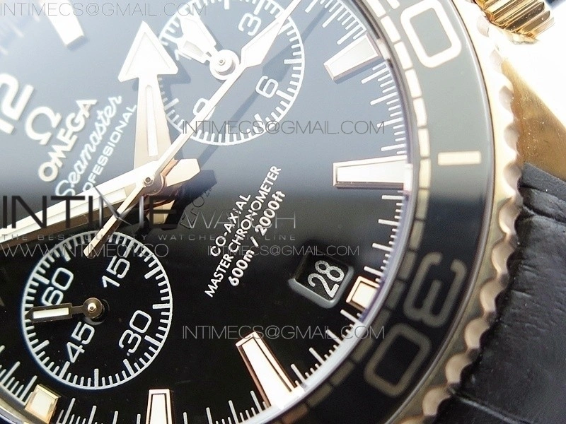 Seamaster Professional Chrono RG OM Best Edition Black Ceramic Black Dial on Black Gummy Strap A9300