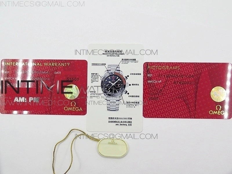 Seamaster Professional Chrono RG OM Best Edition Black Ceramic Black Dial on Black Gummy Strap A9300