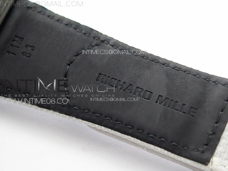 RM055 Real Forged Carbon Case KUF Best Edition Red Crown on White Nylon Strap MIYOTA8215